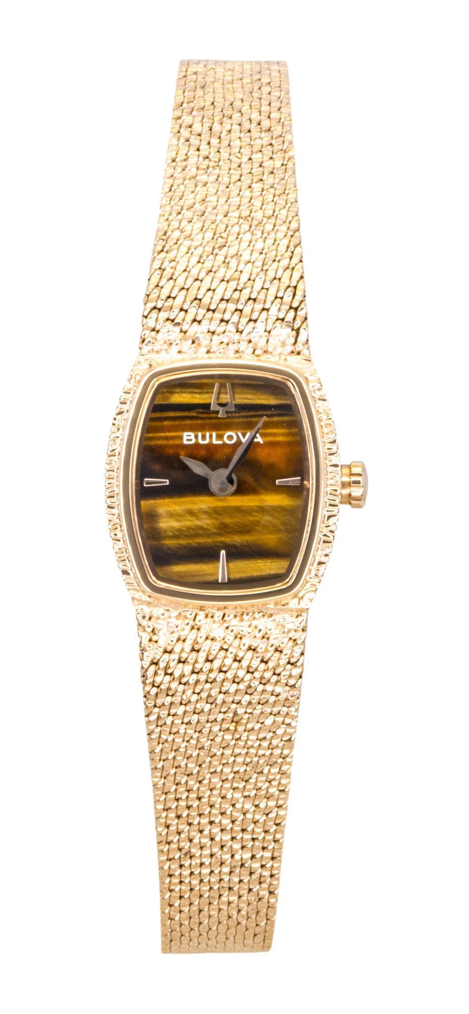 Bulova Goddess Of Time Rose Goldfarben Edelstahl Braunes Zifferblatt Quarz 97L185 Damenuhr