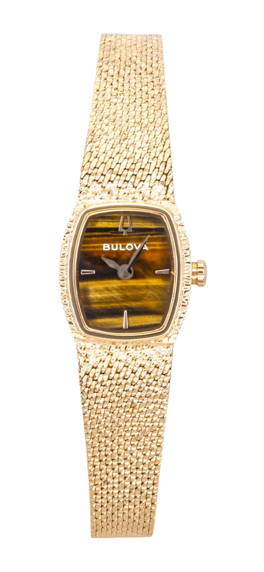 Bulova Goddess Of Time Rose Goldfarben Edelstahl Braunes Zifferblatt Quarz 97L185 Damenuhr