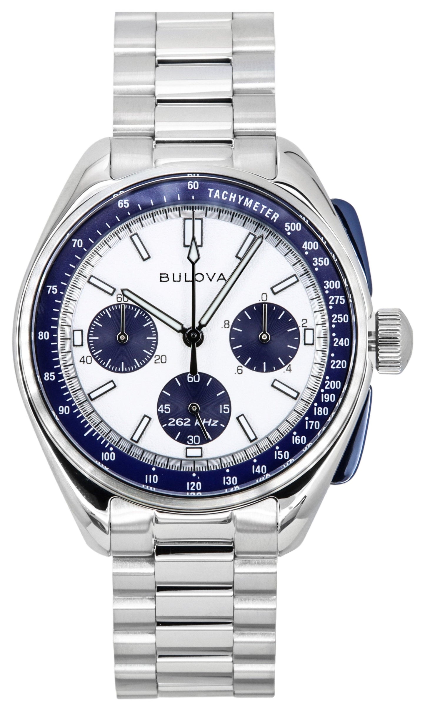 Bulova Lunar Pilot Archive Series Special Edition Chronograph Silberfarbenes Zifferblatt Quarz 98K112 Herrenuhr With Extra Strap