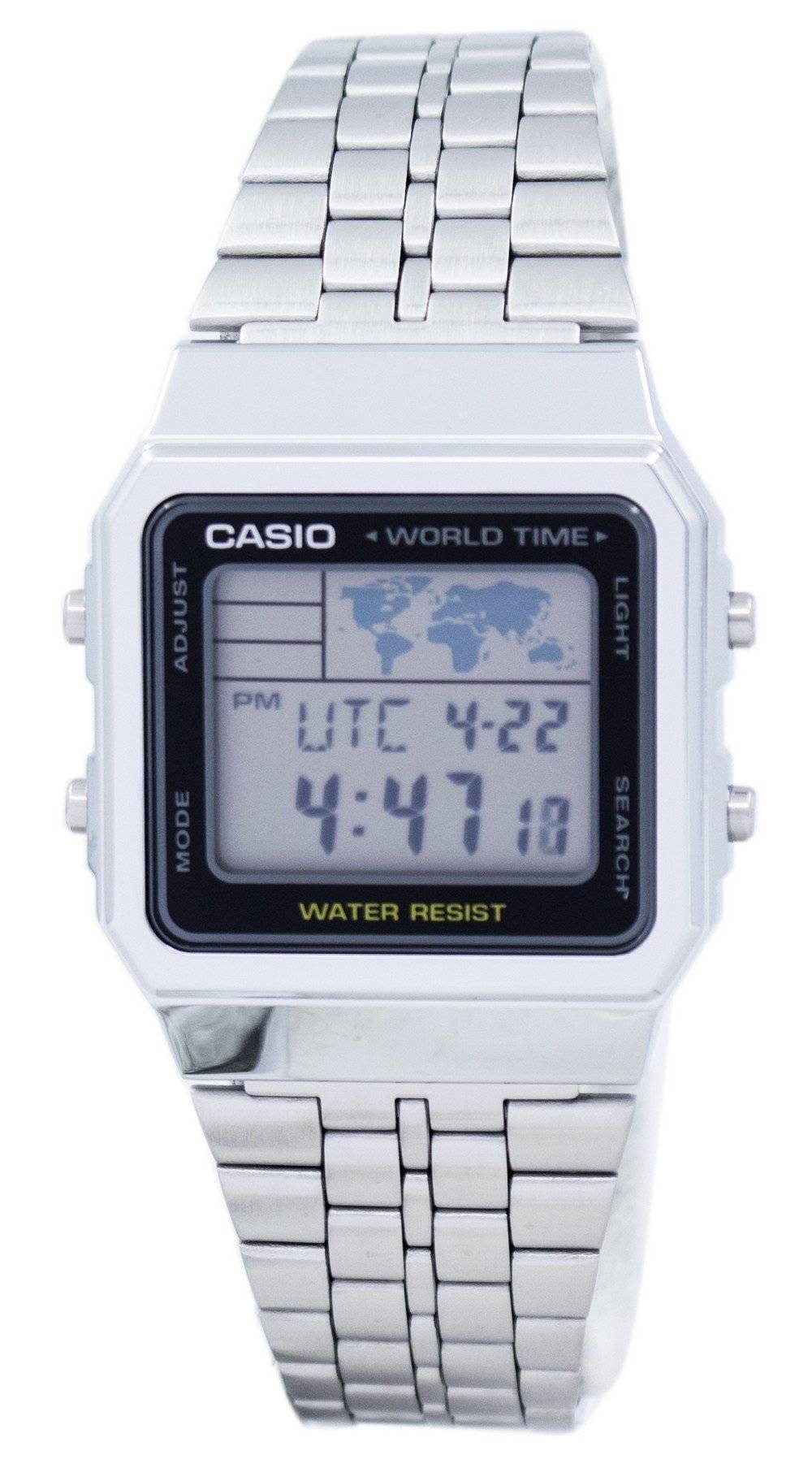 Casio Alarm Weltzeit Digital A500WA-1DF Herrenuhr