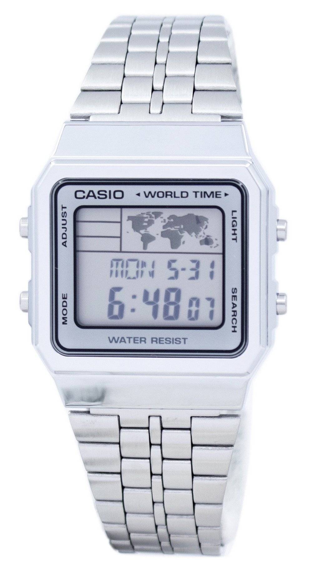 Casio Alarm Weltzeit Digital A500WA-7DF Herrenuhr