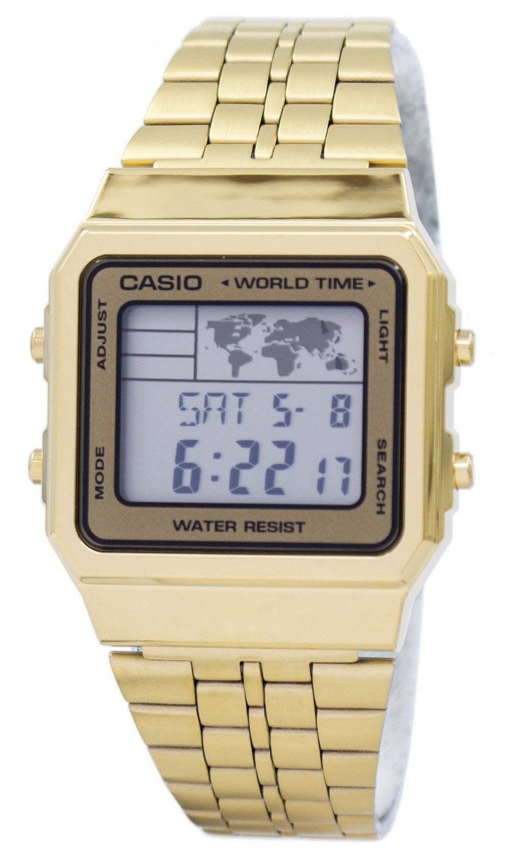 Casio Alarm Weltzeit Digital A500WGA-9DF Herrenuhr