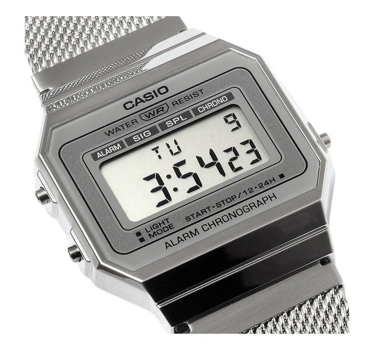 Casio Youth Vintage Daily Alarm Quarz A-700WM-7A A700WM-7A 100M Damenuhr