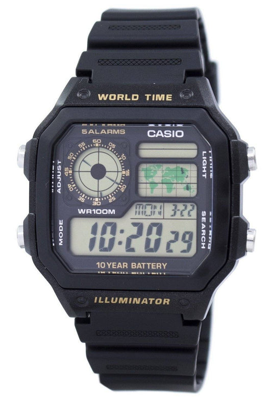 Casio Youth Series Digital Weltzeit AE-1200WH-1BVDF AE-1200WH-1BV Herrenuhr