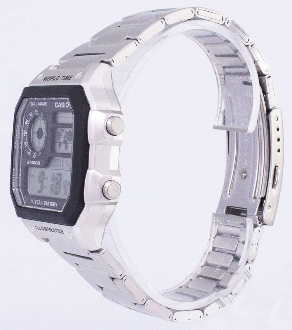 Casio Digital Weltzeit WR100M AE-1200WHD-1AVDF AE-1200WHD-1AV Herrenuhr