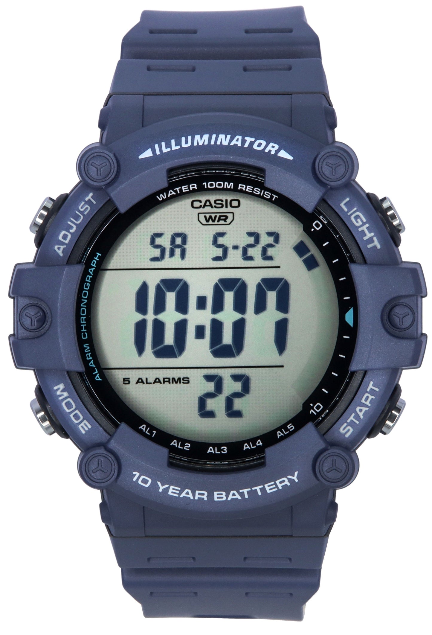 Casio Standard Digital Blue Resin Strap Quarz AE-1500WH-2A 100M Herrenuhr