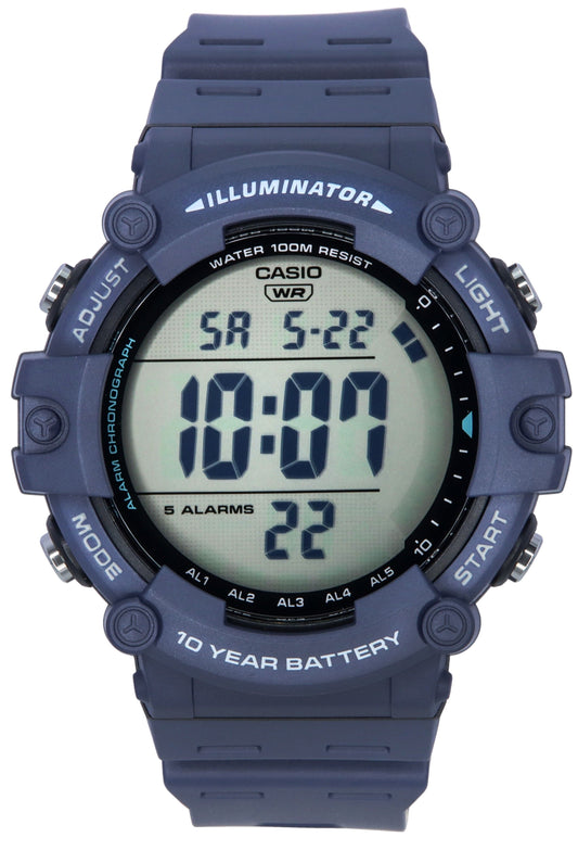 Casio Standard Digital Blue Resin Strap Quarz AE-1500WH-2A 100M Herrenuhr