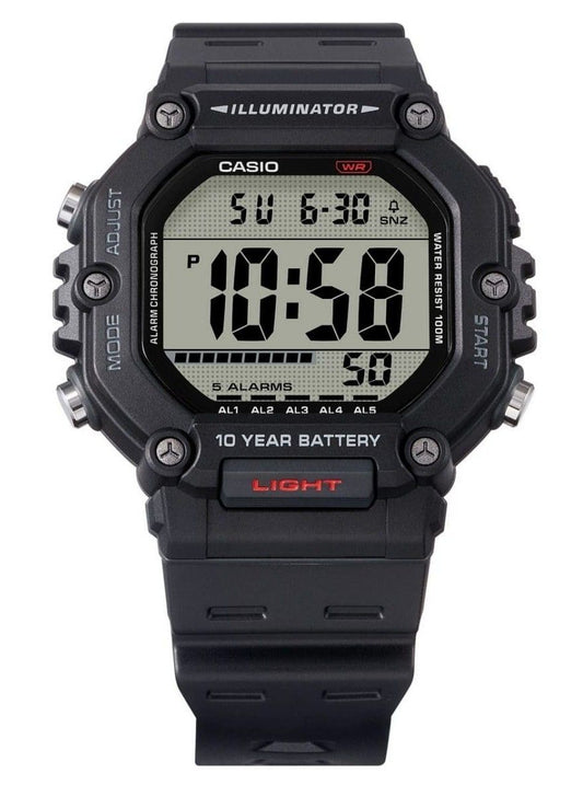 Casio Digital Resin Strap Quarz AE-1600H-1AV 100M Herrenuhr