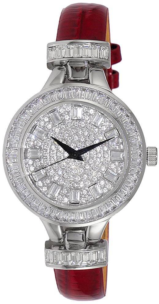 Adee Kaye Mondo G-3 Collection Crystal Accents Austrian Stone Dial Quarz AK2522-L Damenuhr