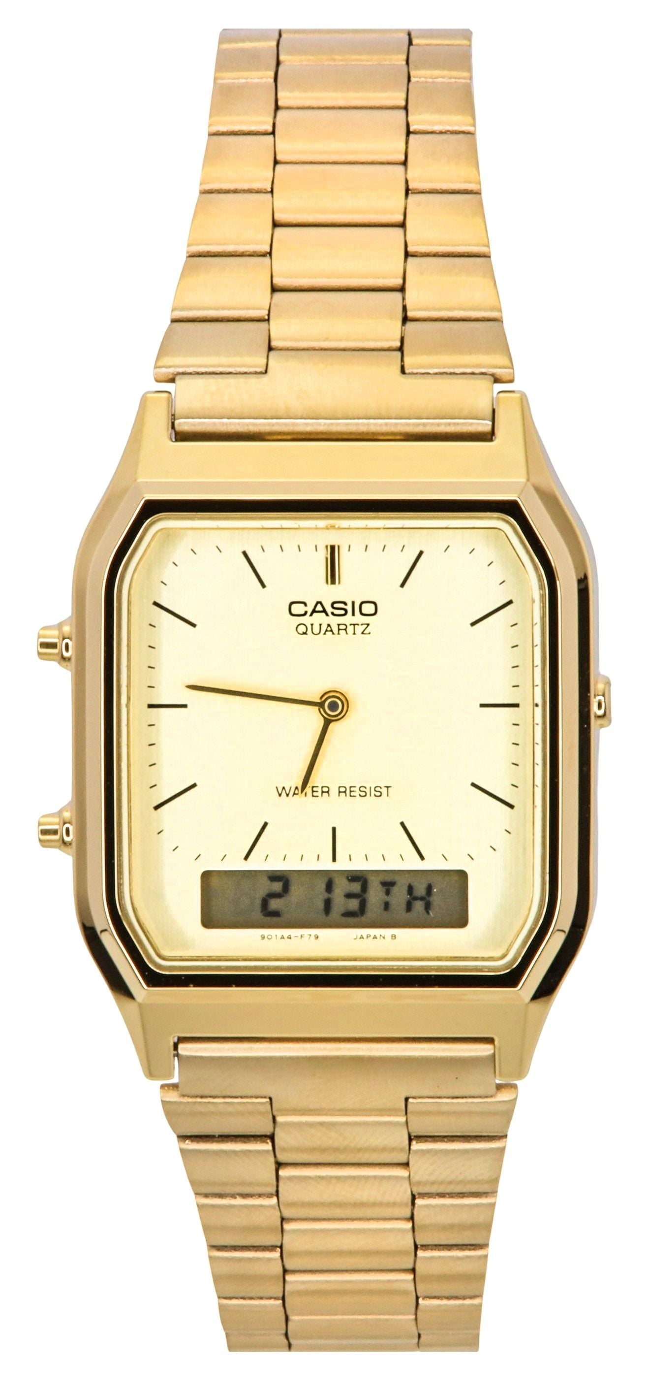 Casio Quarz Analog Digital Goldfarben AQ-230GA-9DMQ AQ230GA-9DMQ Herrenuhr