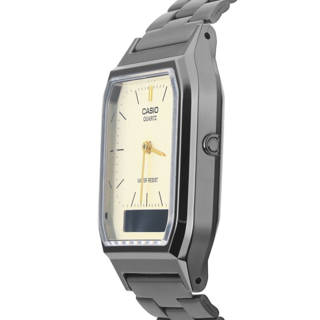 Casio Vintage Analog Digital Gray Ion Plated Quarz AQ-230GG-9A Herrenuhr