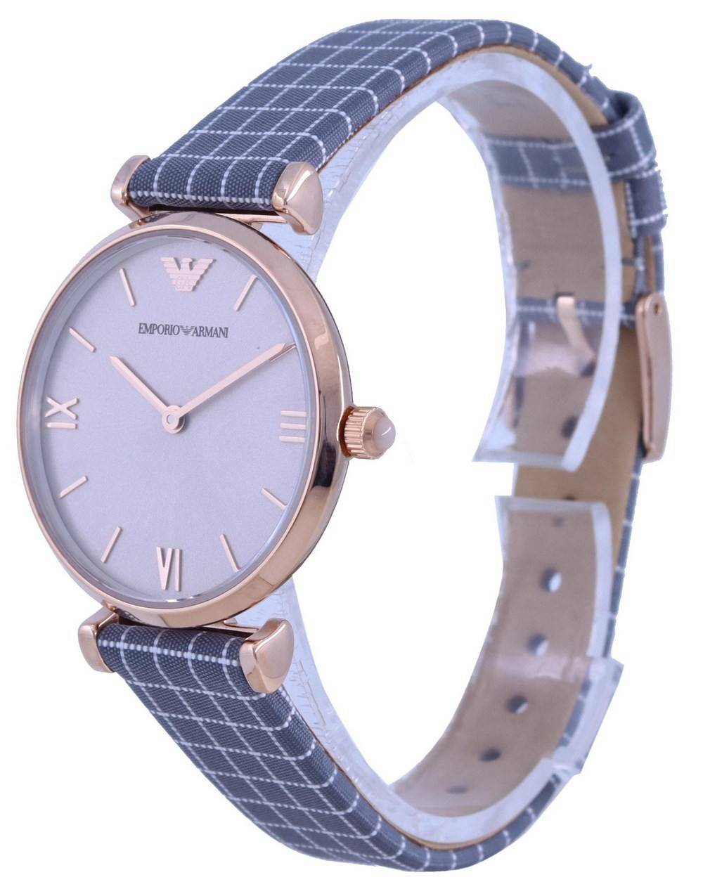 Emporio Armani Gianni T-Bar Graues Zifferblatt Quarz AR11386 Damenuhr
