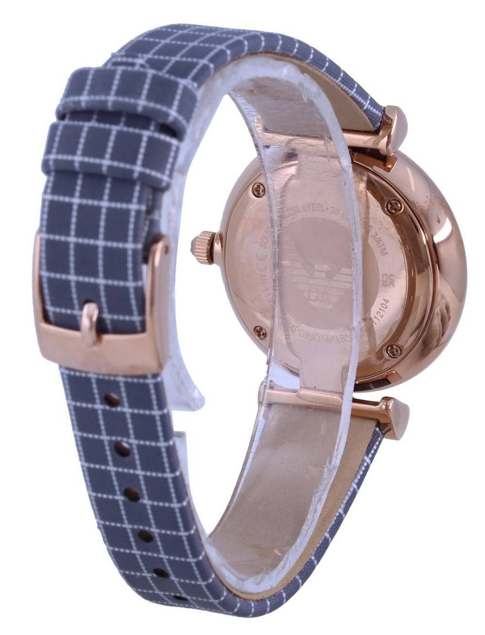 Emporio Armani Gianni T-Bar Graues Zifferblatt Quarz AR11386 Damenuhr