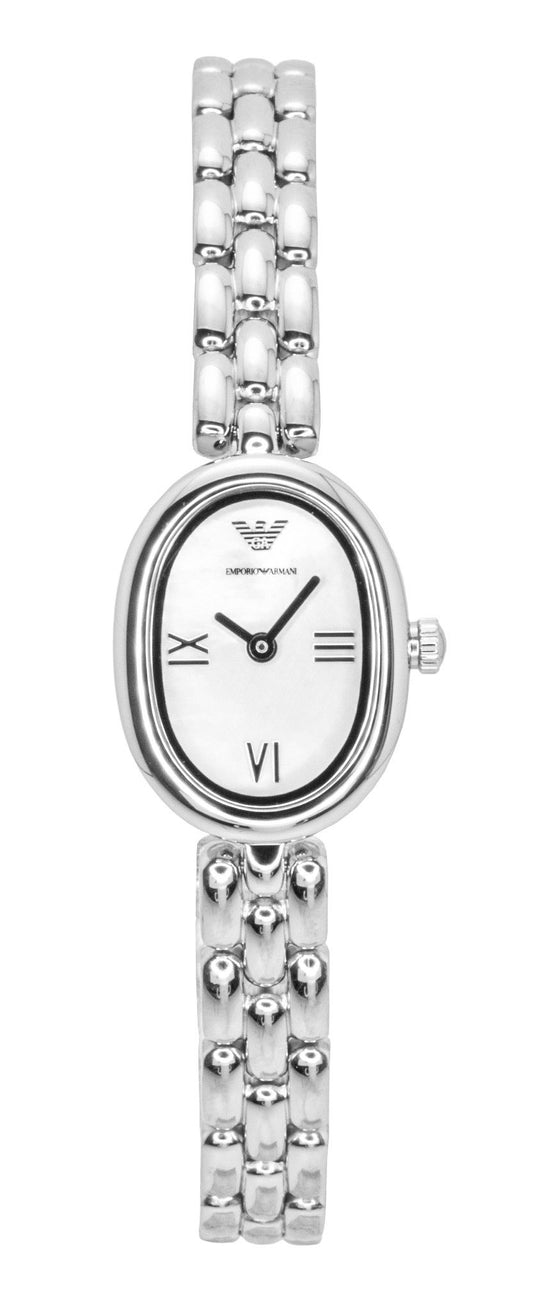 Emporio Armani Edelstahl Perlmutt-Zifferblatt Quarz AR11720 Damenuhr