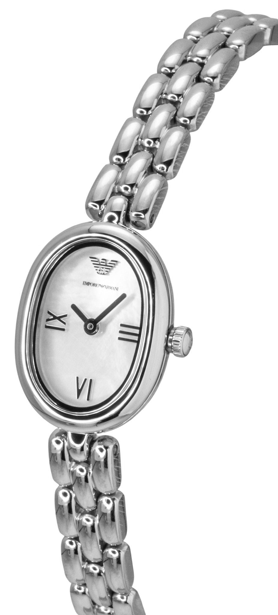 Emporio Armani Edelstahl Perlmutt-Zifferblatt Quarz AR11720 Damenuhr