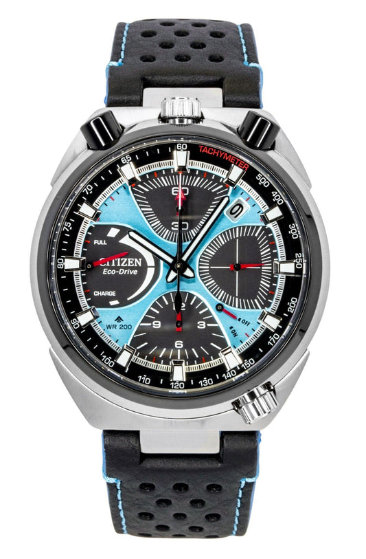 Citizen Promaster Limited Edition Chronograph Lederarmband Blaues Zifferblatt Eco-Drive Taucher AV0106-01L 200M Herrenuhr