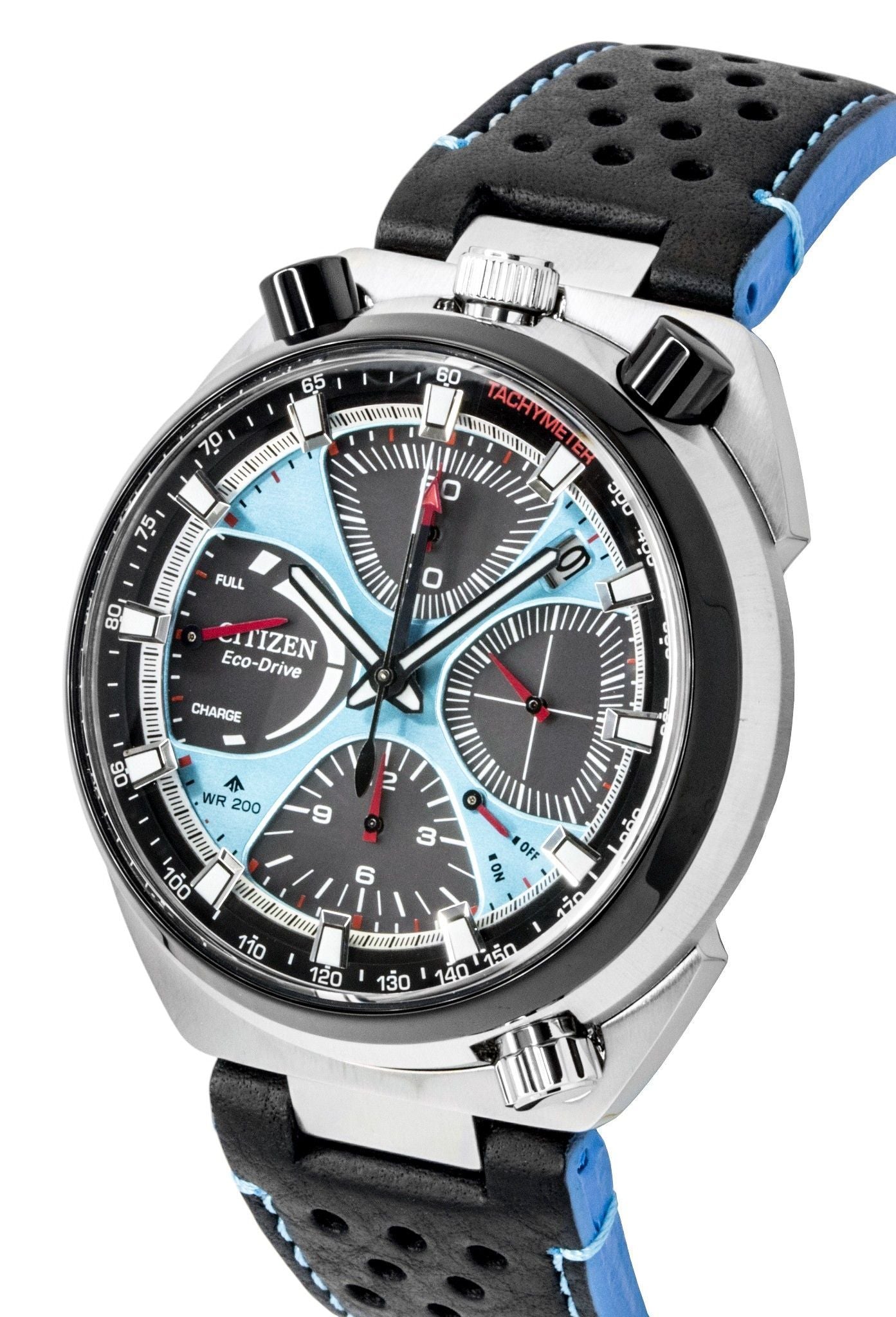 Citizen Promaster Limited Edition Chronograph Lederarmband Blaues Zifferblatt Eco-Drive Taucher AV0106-01L 200M Herrenuhr