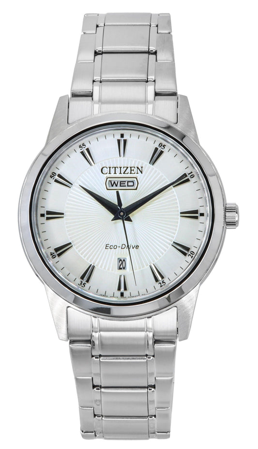 Citizen Eco-Drive Edelstahl White Dial AW0100-86B Herrenuhr