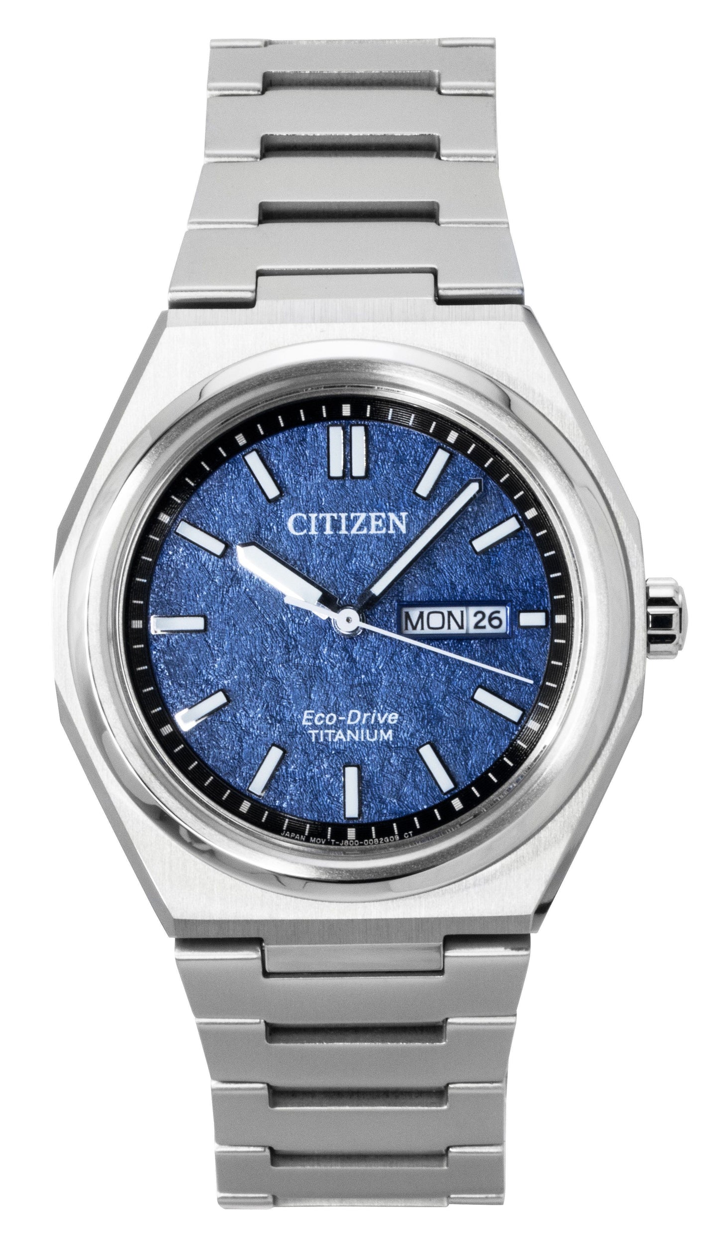 Citizen Zenshin Super Titanium Blaues Zifferblatt Eco-Drive AW0130-85L 100M Herrenuhr