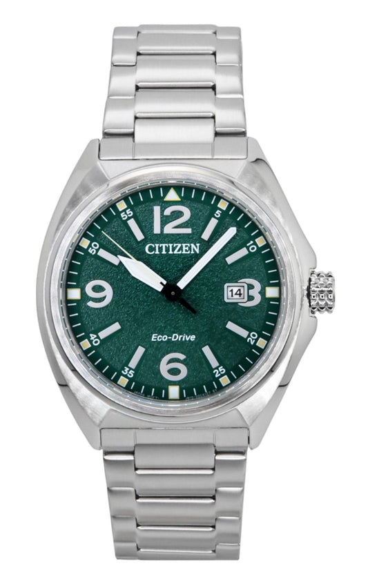 Citizen Eco-Drive Edelstahl Gr?nes Zifferblatt AW1571-76X 100M Herrenuhr