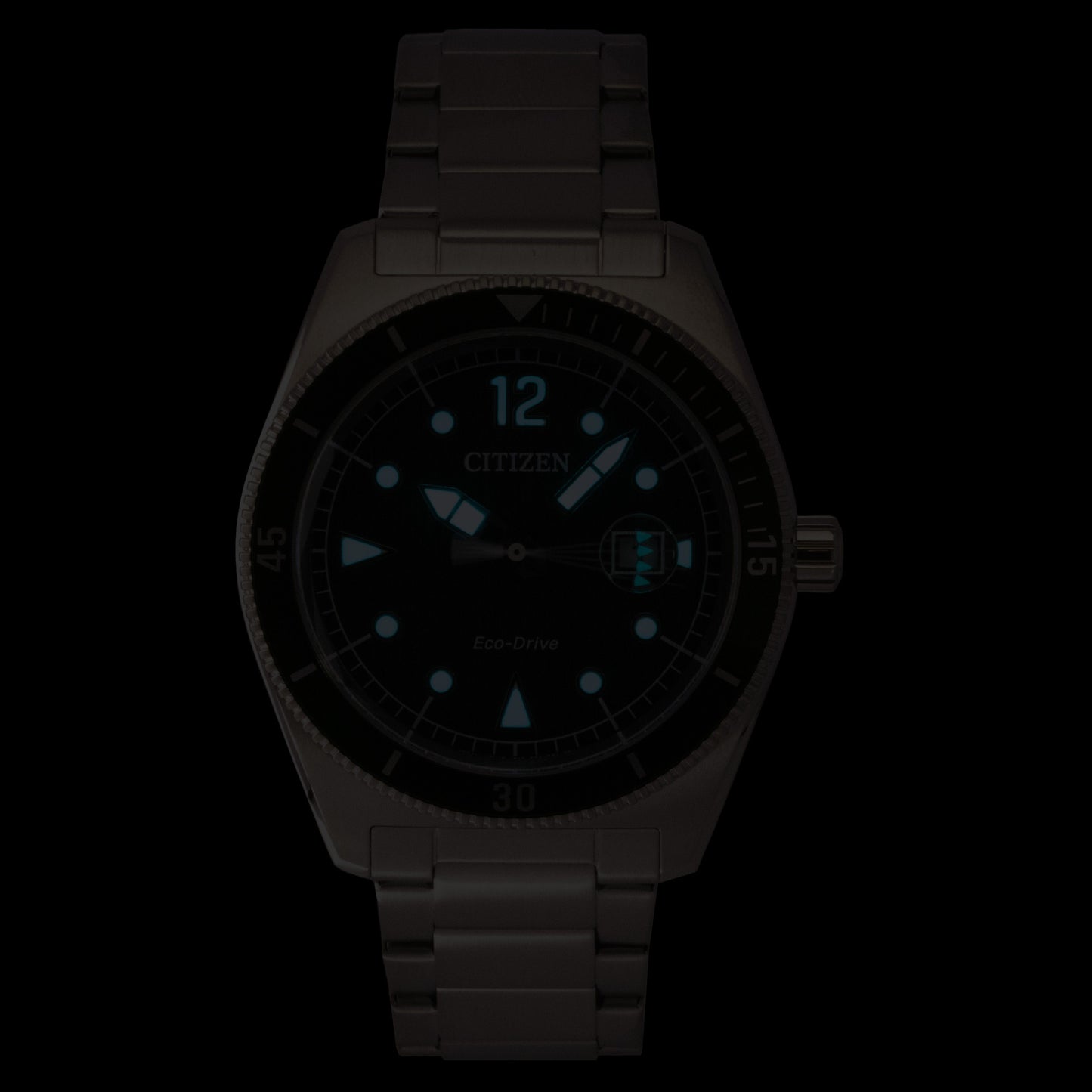 Citizen Eco-Drive Edelstahl Gr?nes Zifferblatt Solar AW1880-55X 100M Herrenuhr