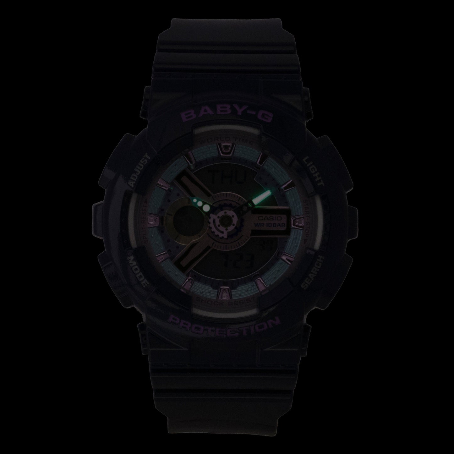 Casio Baby-G Analog Digital Resin Strap Blaues Zifferblatt Quarz BA-110MC-2A 100M Damenuhr