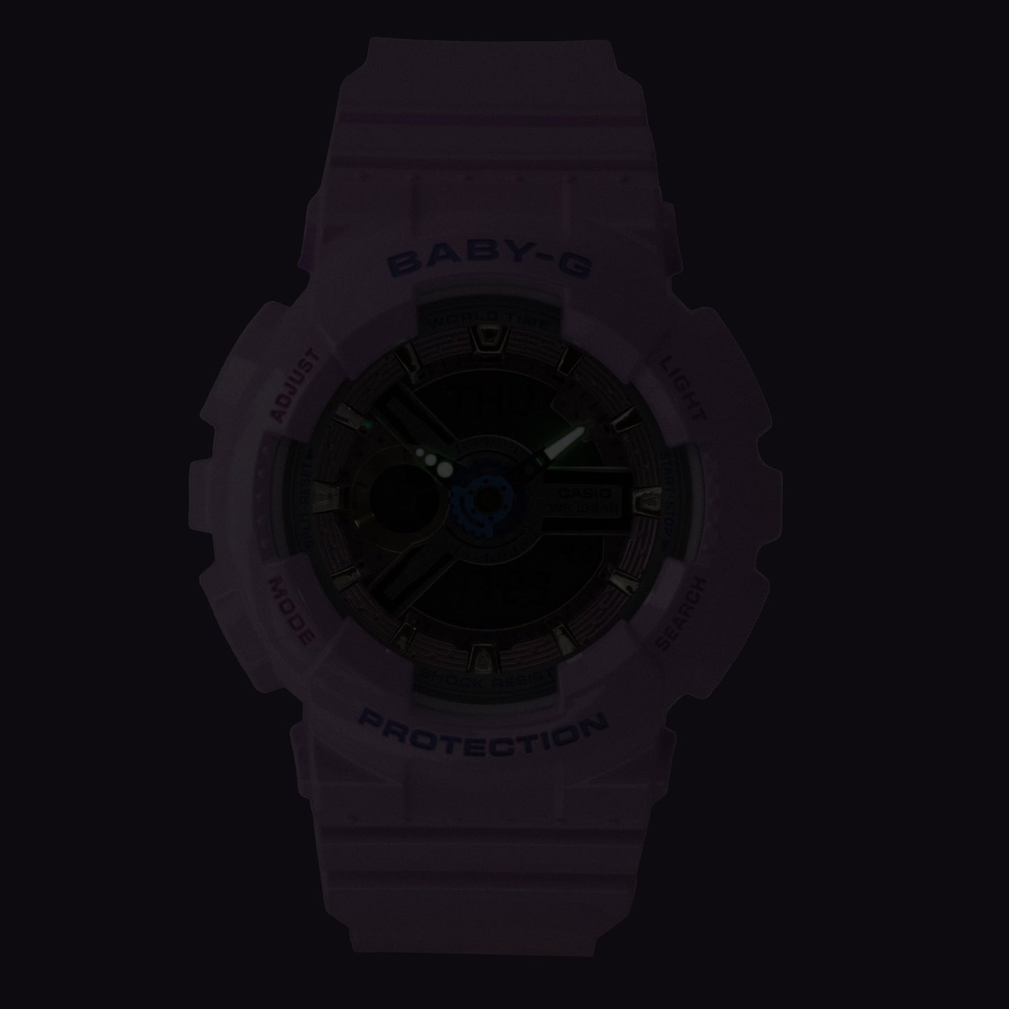Casio Baby-G Analog Digital Resin Strap Purple Dial Quarz BA-110MC-6A 100M Damenuhr