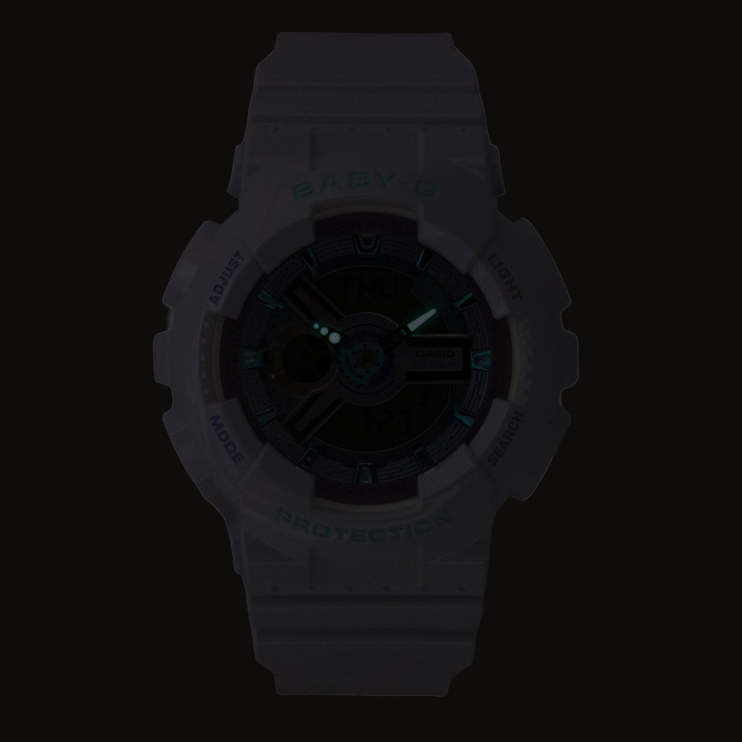 Casio Baby-G Analog Digital Resin Strap White Dial Quarz BA-110MC-7A 100M Damenuhr