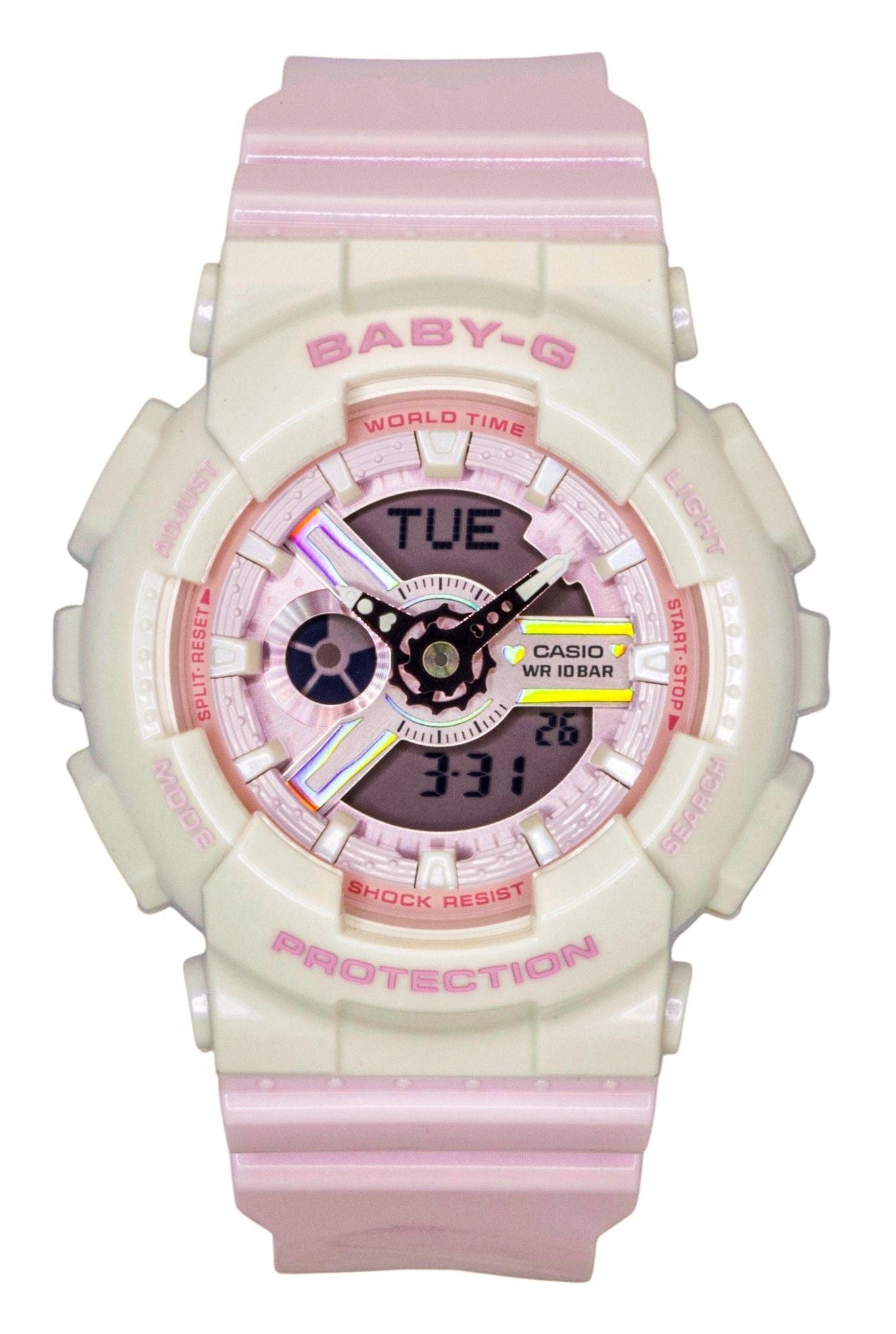 Casio Baby-G Analog Digital Resin Strap Pink Dial Quarz BA-110PD-4A 100M Damenuhr