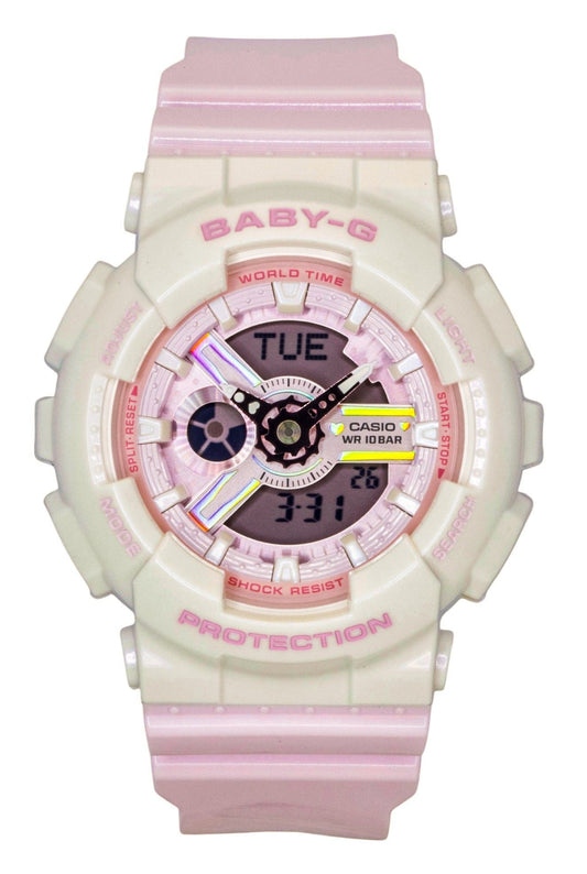 Casio Baby-G Analog Digital Resin Strap Pink Dial Quarz BA-110PD-4A 100M Damenuhr