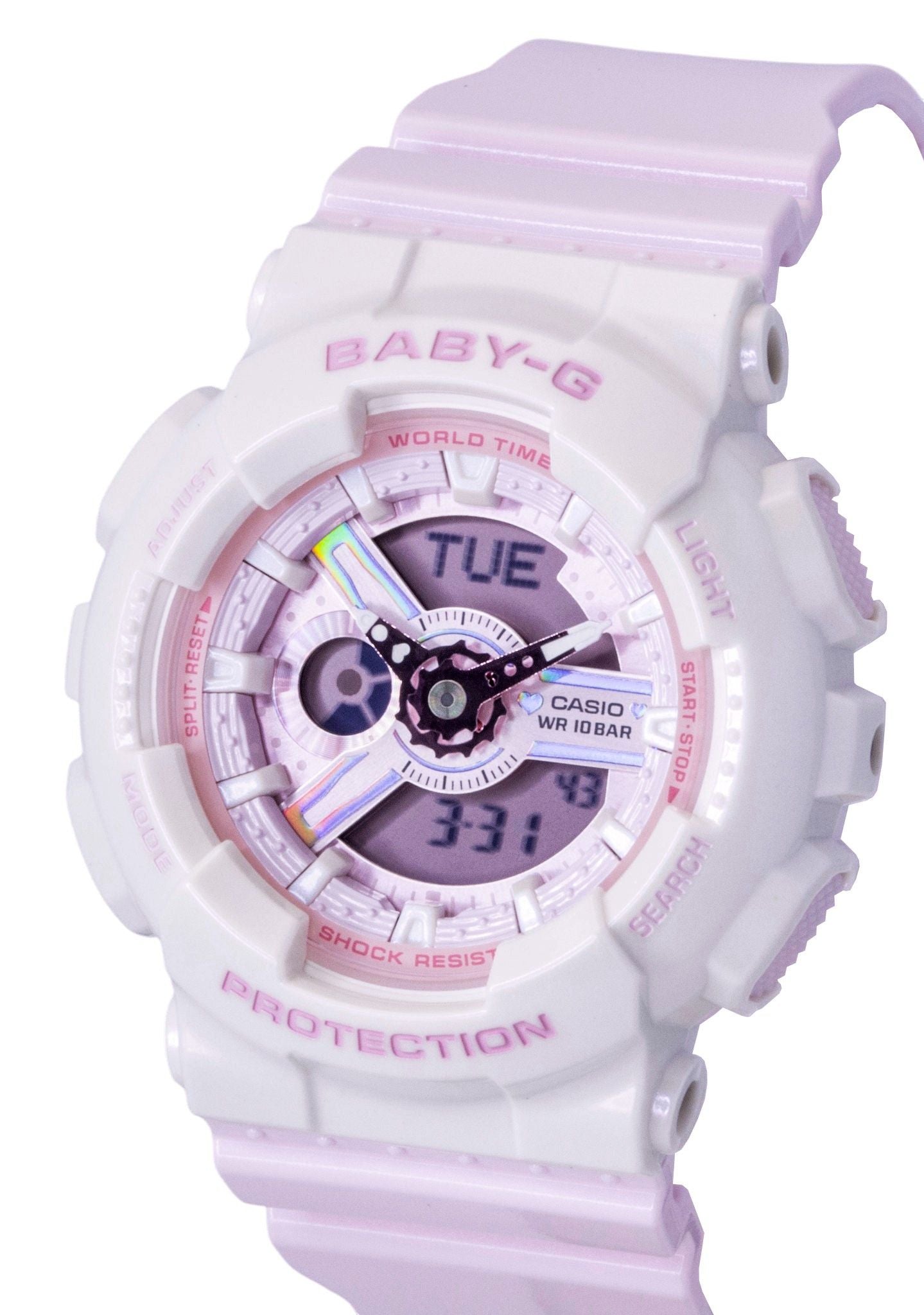 Casio Baby-G Analog Digital Resin Strap Pink Dial Quarz BA-110PD-4A 100M Damenuhr