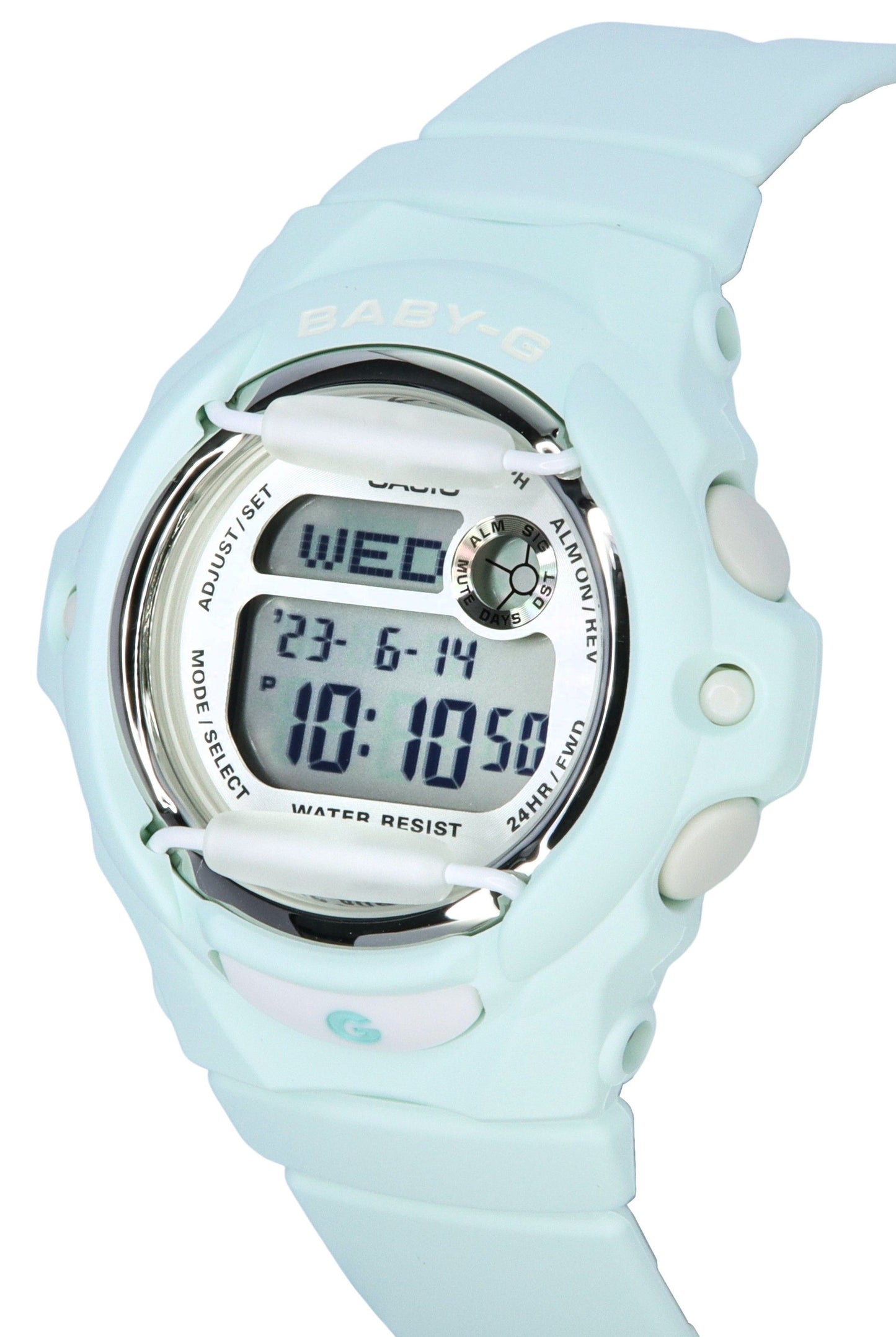 Casio Baby-G Digital Pastel Green Resin Strap Quarz BG-169U-3 200M Damenuhr