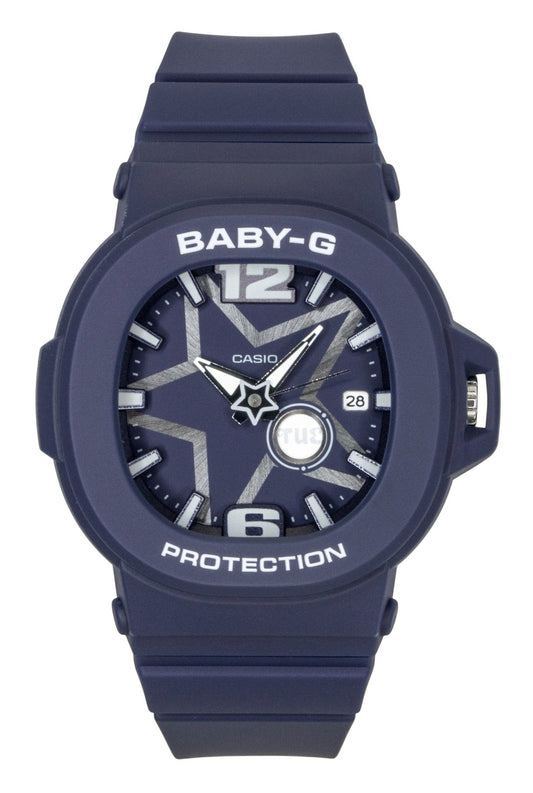 Casio Baby-G Analog Resin Blaues Zifferblatt Quarz BGA-10D-2A1 100M Damenuhr
