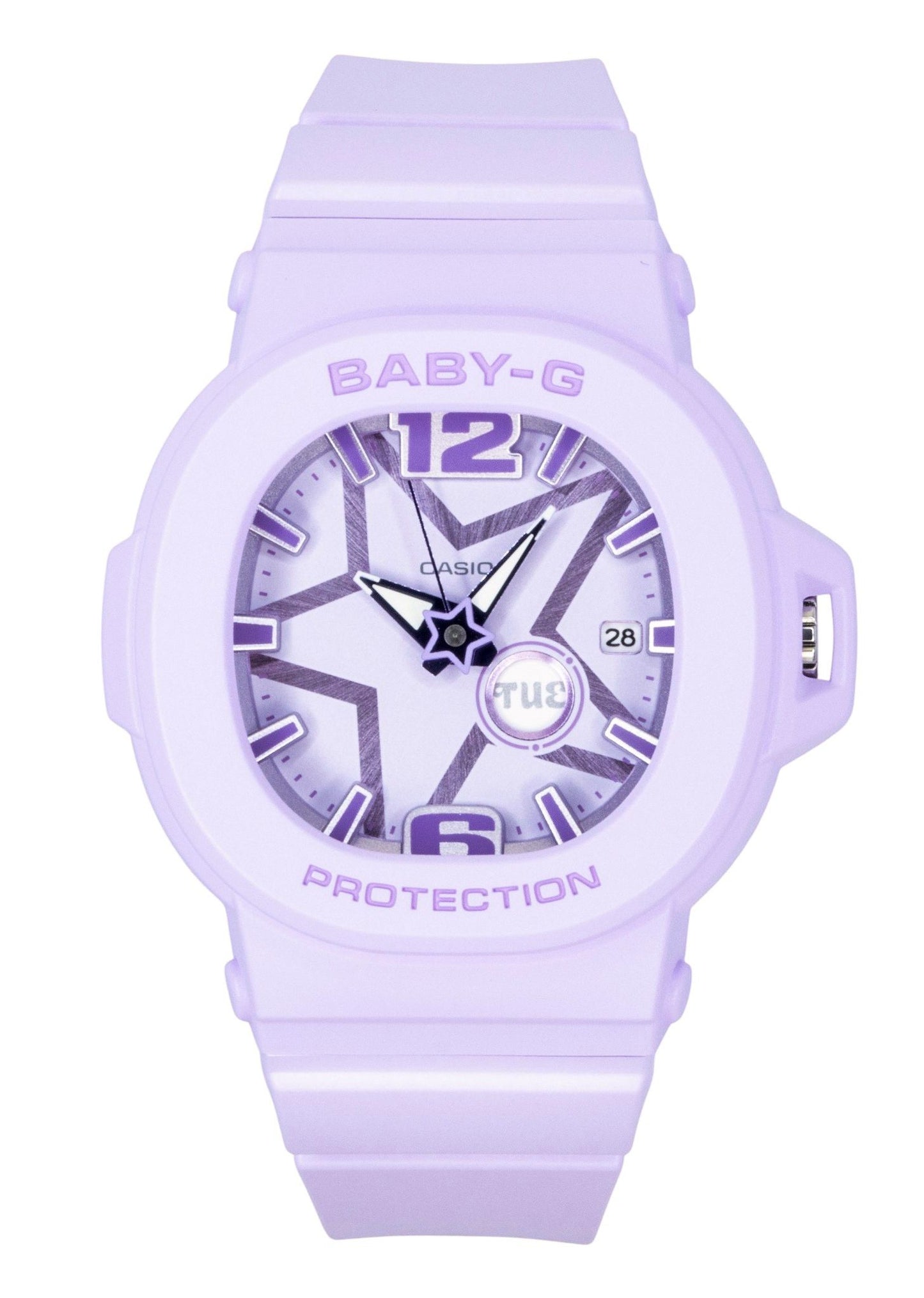 Casio Baby-G Analog Resin Strap Purple Dial Quarz BGA-10D-6A 100M Damenuhr