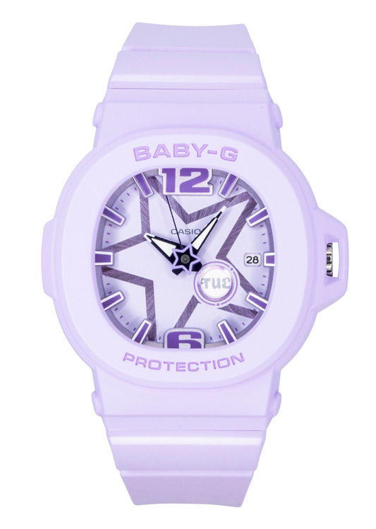 Casio Baby-G Analog Resin Strap Purple Dial Quarz BGA-10D-6A 100M Damenuhr