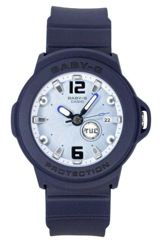 Casio Baby-G Plus Analog Resin Strap Light Blaues Zifferblatt Quarz BGA-15K-2A 100M Damenuhr With Convertible Holder