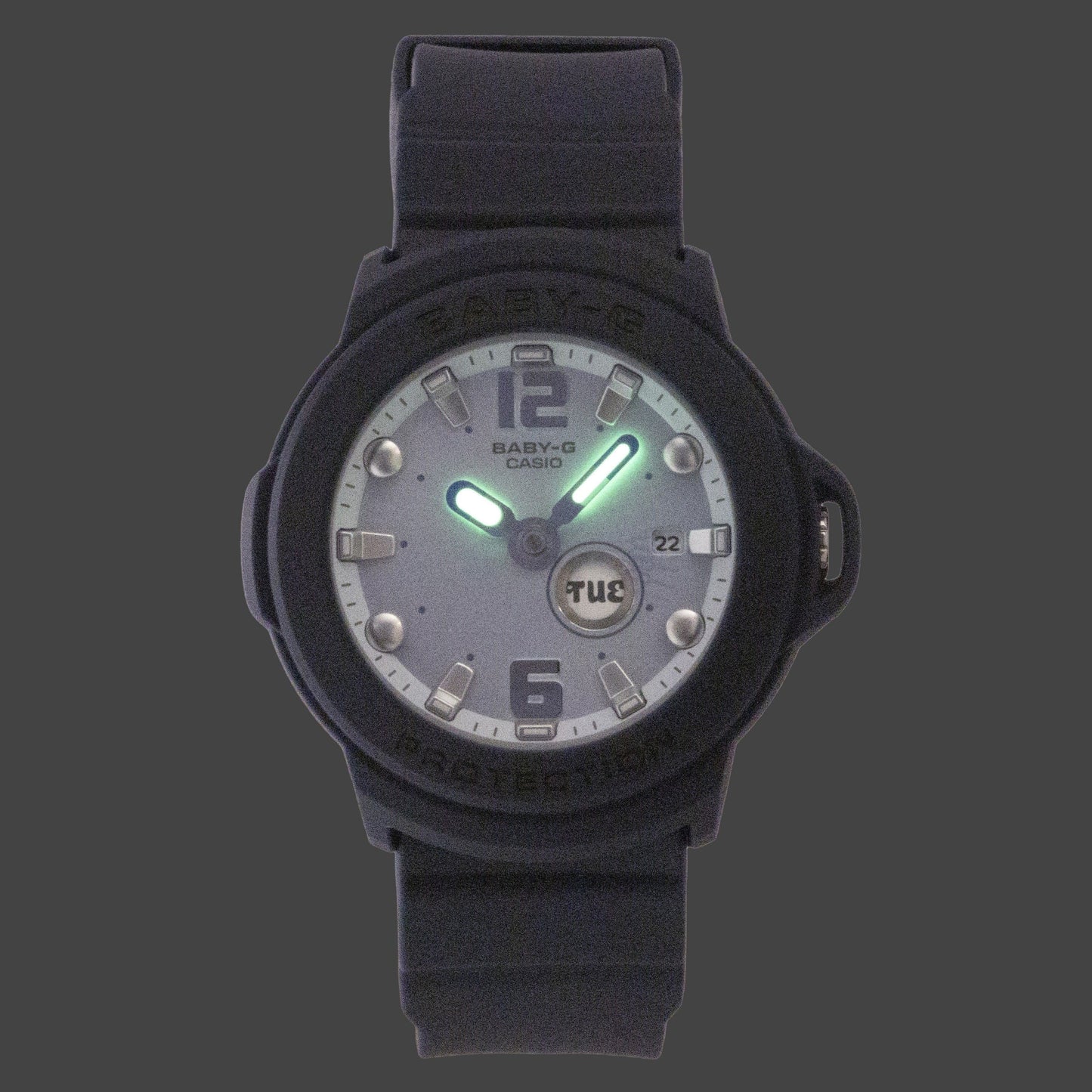 Casio Baby-G Plus Analog Resin Strap Light Blaues Zifferblatt Quarz BGA-15K-2A 100M Damenuhr With Convertible Holder