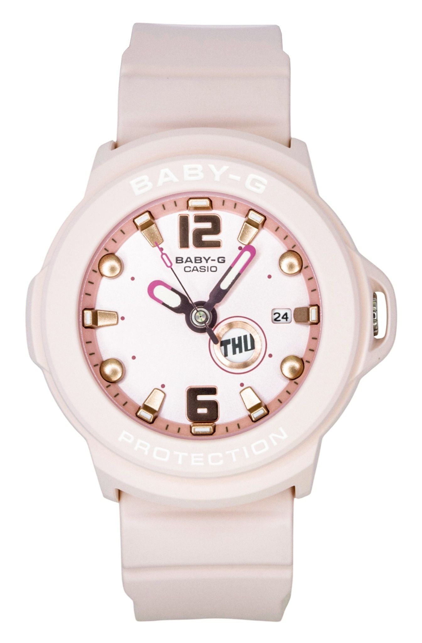 Casio Baby-G Plus Analog Resin Strap Pastel Pink Dial Quarz BGA-15K-4A 100M Damenuhr