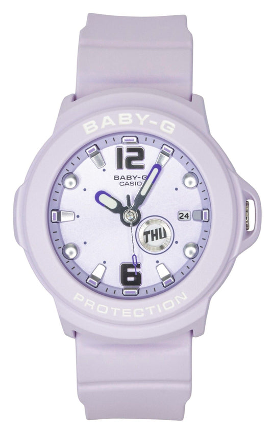 Casio Baby-G Plus Analog Resin Purple Dial Quarz BGA-15K-6A 100M Damenuhr With Convertible Holder