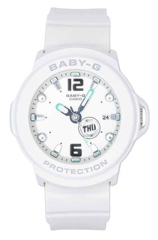 Casio Baby-G Plus Analog Resin White Dial Quarz BGA-15K-7A 100M Damenuhr With Convertible Holder