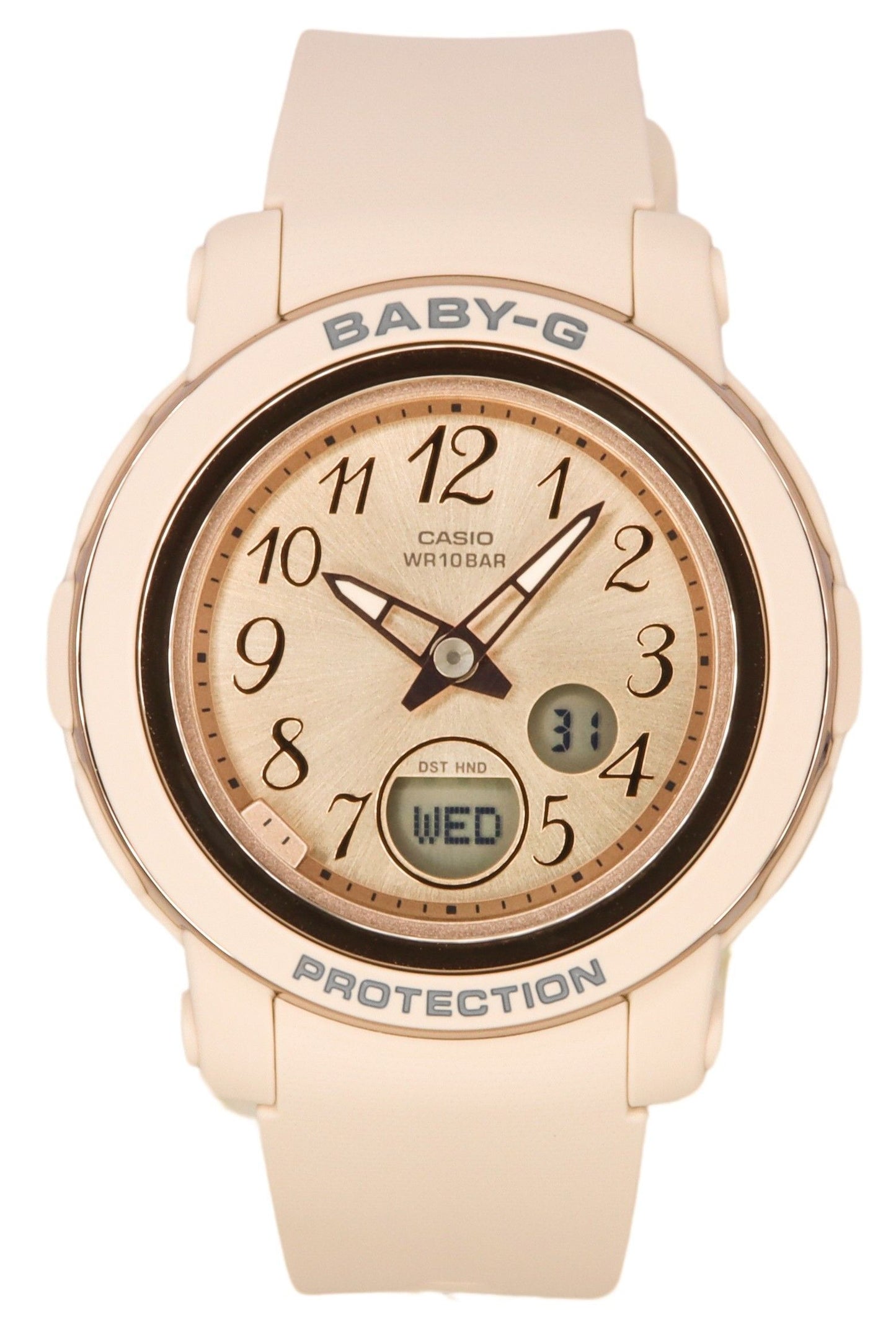 Casio Baby-G Analog Digital Resin Strap Rose Gold Dial Quarz BGA-290SA-4A 100M Damenuhr