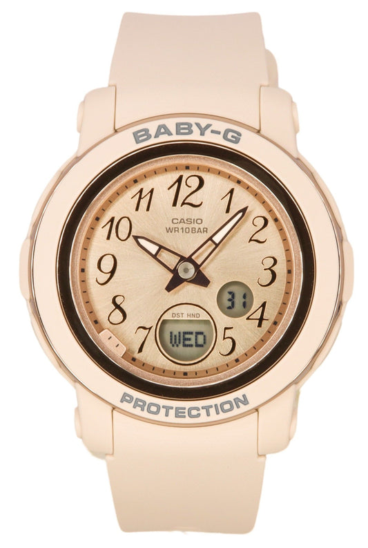 Casio Baby-G Analog Digital Resin Strap Rose Gold Dial Quarz BGA-290SA-4A 100M Damenuhr