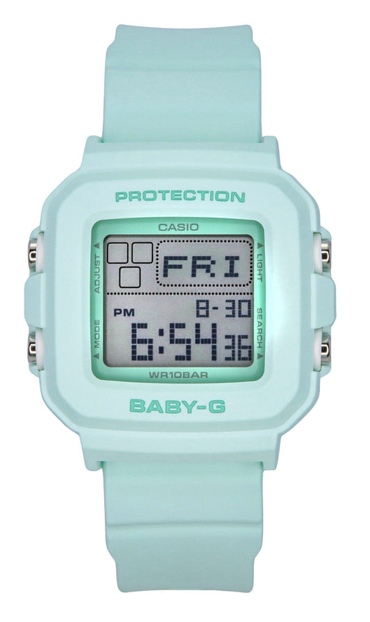 Casio Baby-G Digital Resin Strap Mint Grünes Zifferblatt Quarz BGD-10-3 100M Damenuhr