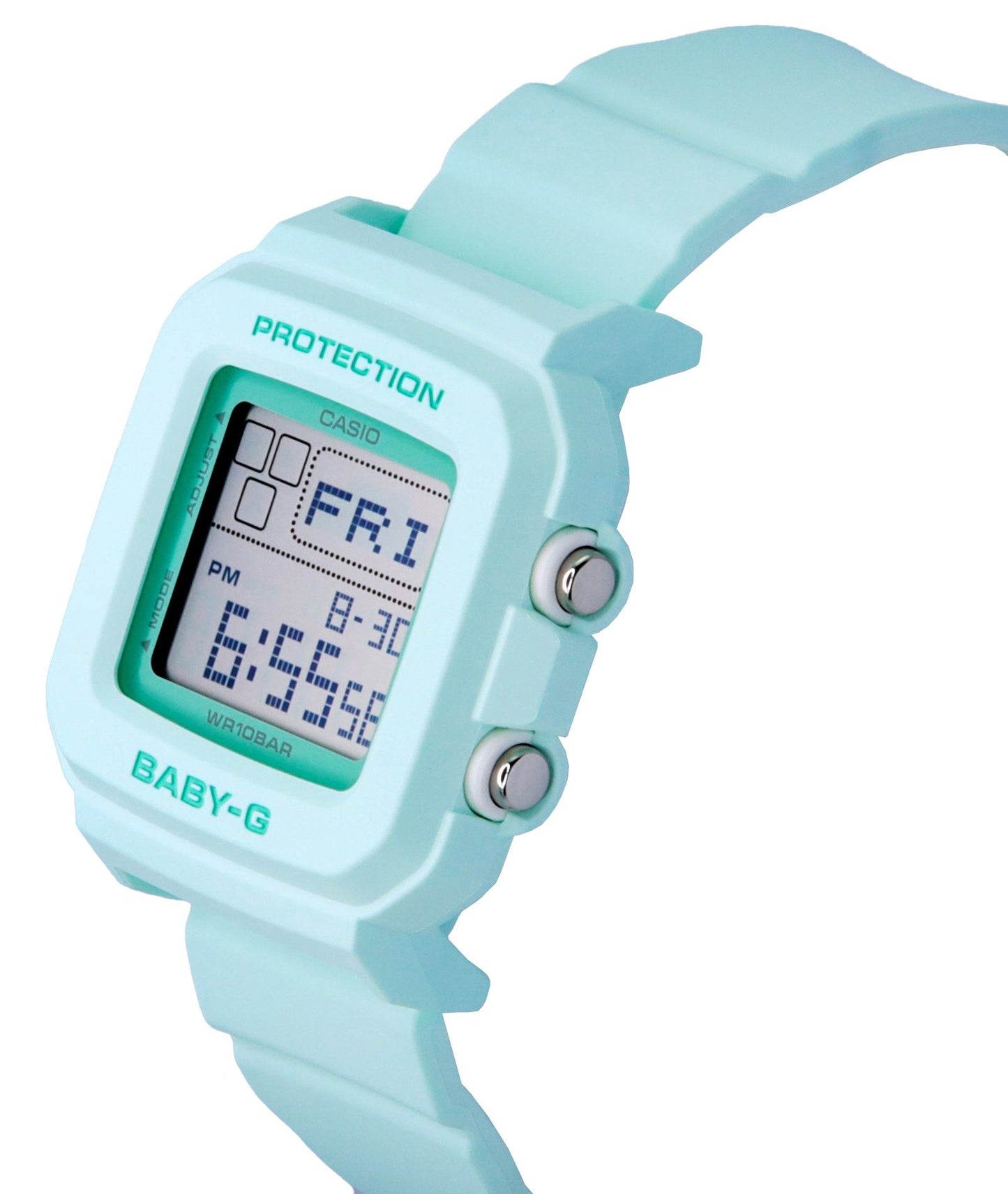 Casio Baby-G Digital Resin Strap Mint Grünes Zifferblatt Quarz BGD-10-3 100M Damenuhr