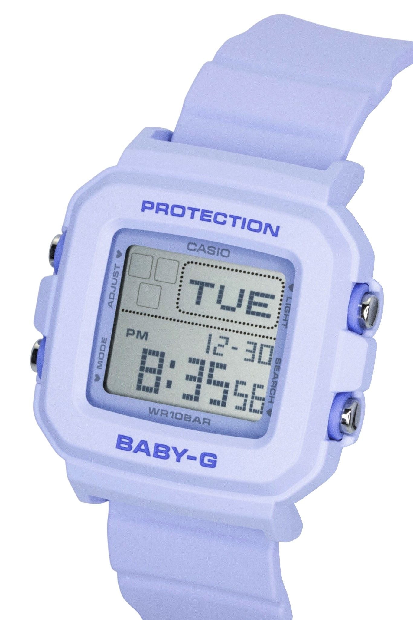 Casio Baby-G Plus Digital Resin Strap Quarz BGD-10KH-2B 100M Damenuhr With Special Holder