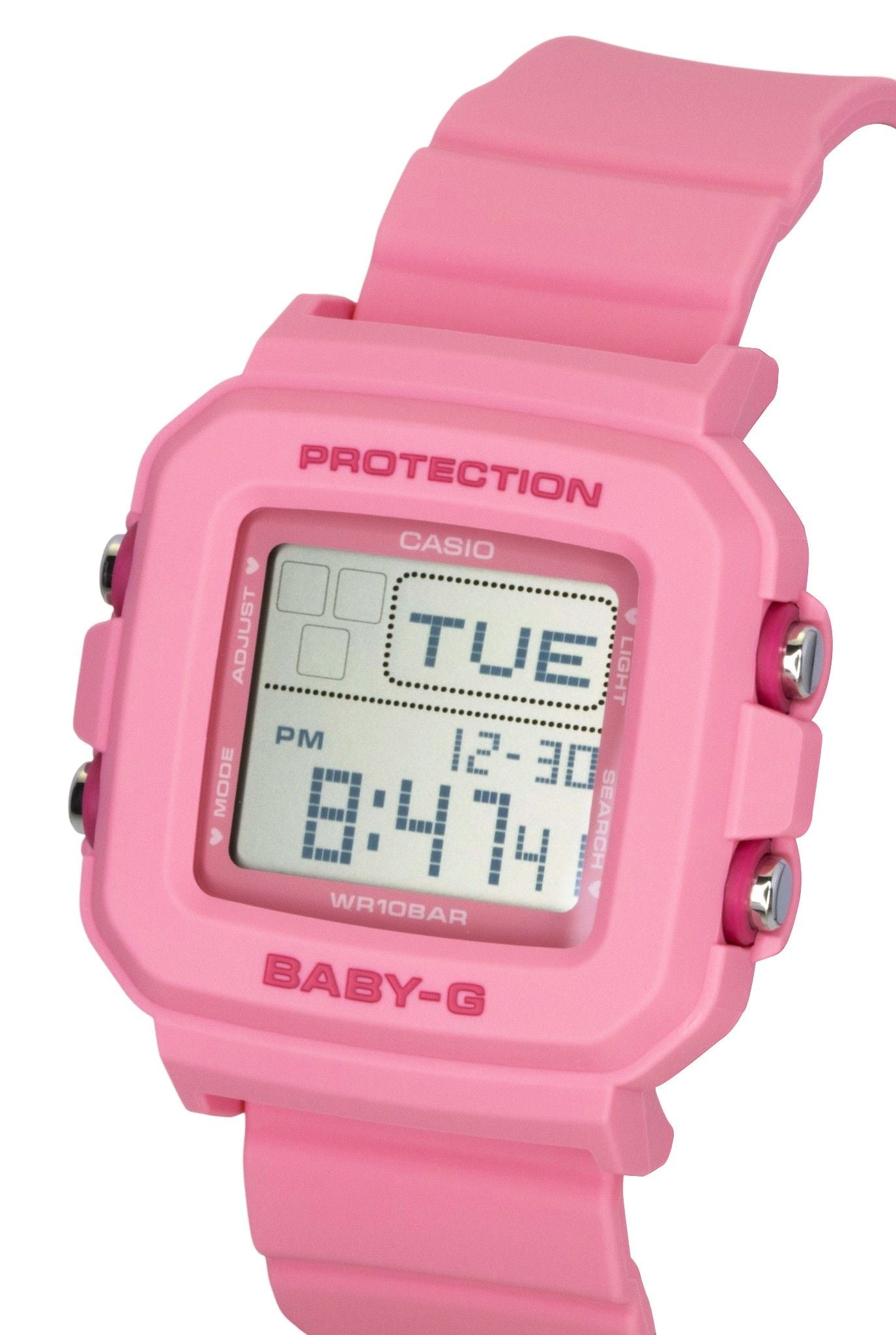 Casio Baby-G Digital Pink Resin Strap Quarz BGD-10KH-4 100M Damenuhr