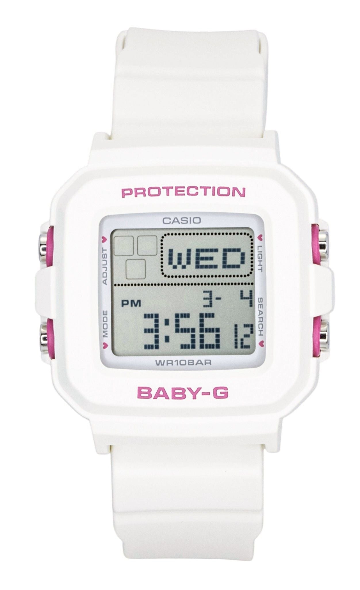 Casio Baby-G Plus Digital Resin Strap Quarz BGD-10KH-7 100M Damenuhr With Silicone Holder