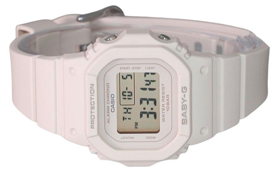 Casio Baby-G Digital Beige Pink Resin Strap Quarz BGD-565U-4 100M Damenuhr