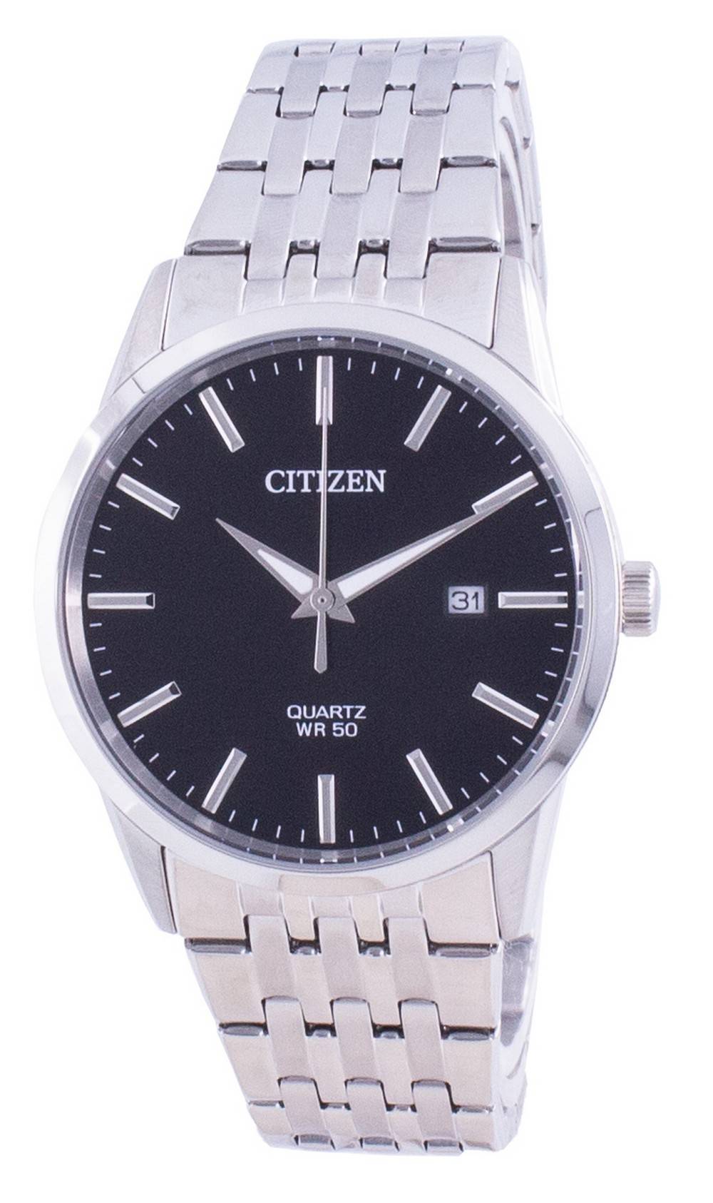 Citizen Schwarzes Zifferblatt Edelstahl Quarz BI5000-87E Herrenuhr