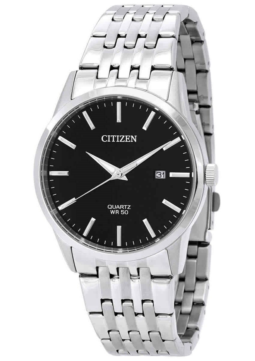 Citizen Schwarzes Zifferblatt Edelstahl Quarz BI5000-87E Herrenuhr